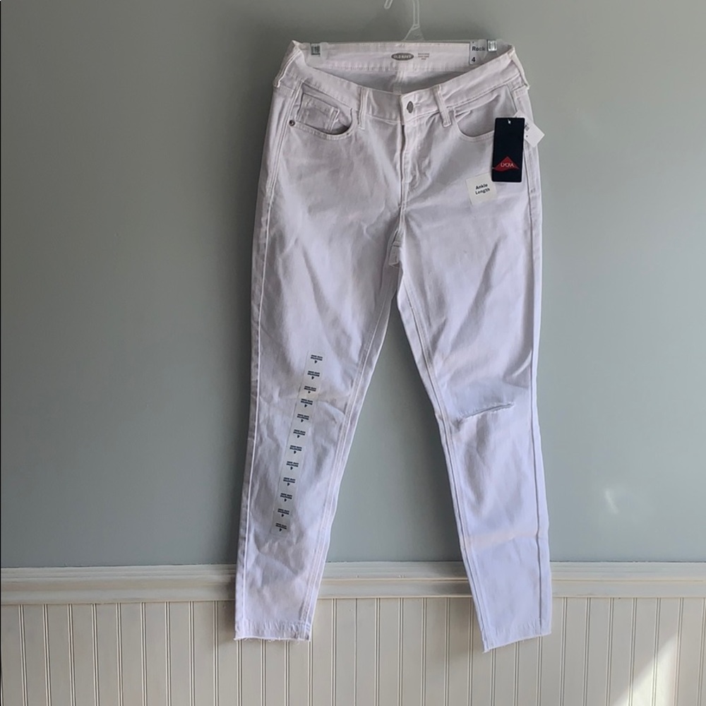 Old Navy size 4 white skinny jeans jeggings NWT